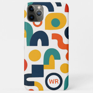 Personalized Colourful Retro Shapes Art Pattern iPhone 11 Pro Max Case