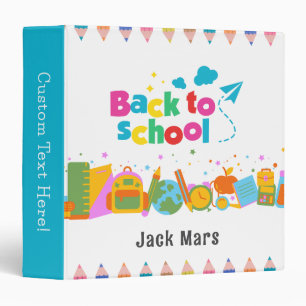 Personalized Colourful School Supplies & Pencil Binder