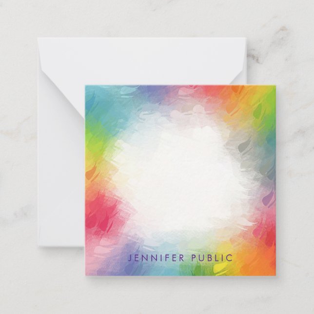 Personalized Colourful Script Monogram Template (Front)