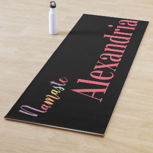 Personalized Colourful Script Yoga Mat
