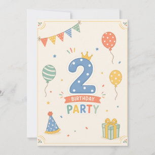Personalized Colourful Second Birthday Party Fun