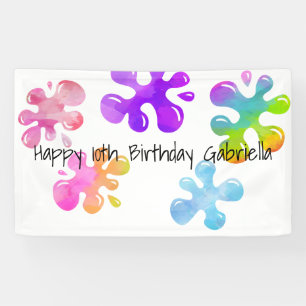 Personalized Colourful Slime Birthday Banner