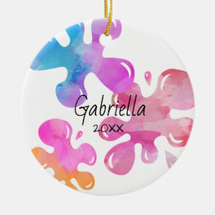 Personalized Colourful Slime Christmas Ornament