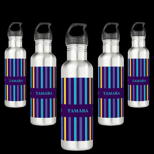 Personalized Colourful Stripes Pattern 710 Ml Water Bottle