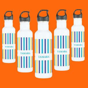 Personalized Colourful Stripes Pattern 710 Ml Water Bottle