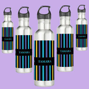 Personalized Colourful Stripes Pattern 710 Ml Water Bottle