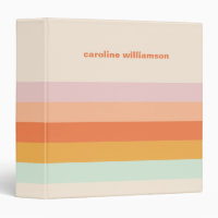 Personalized Colourful Stripes Retro Candy Pastel