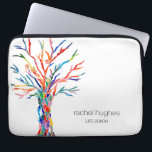 Personalized Colourful Tree Life Coach Laptop Sleeve<br><div class="desc">This unique Lap Top Sleeve is decorated with an original Tree of Life design.
Easily customizable with your name and profession.
Use the Customize Further option to change the text size,  style or colour if you wish.
Original Mosaic © Michele Davies.</div>
