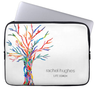 Personalized Colourful Tree Life Coach Laptop Sleeve