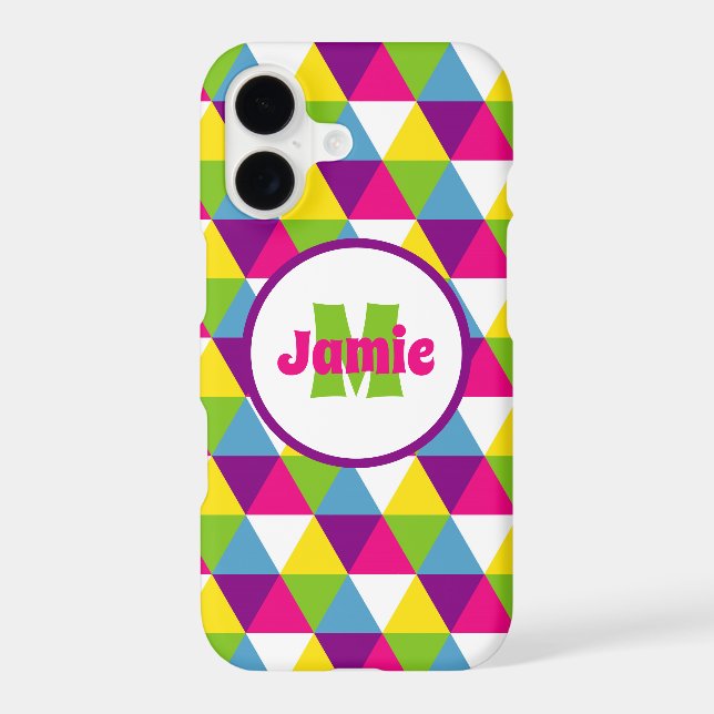 Personalized Colourful Triangles Pattern (Back)