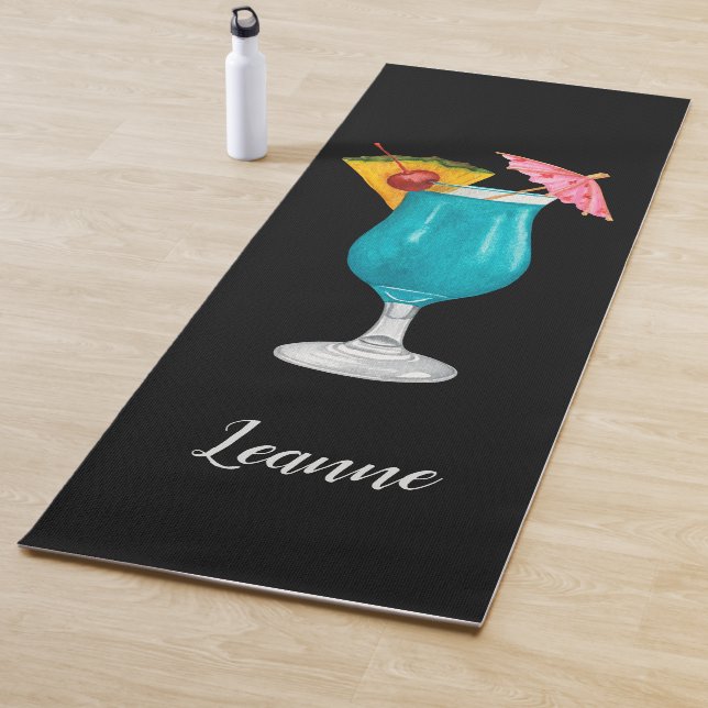 Personalized Colourful Tropical Drink Yoga Mat (In Situ)