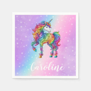 Personalized Colourful unicorn magic Napkin