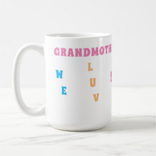 Personalized Colourful We Love You Grandmother Coffee Mug