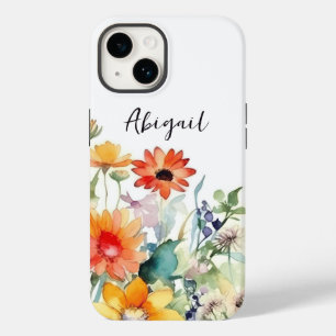 Personalized Colourful Wildflowers Vibrant Flower Case-Mate iPhone 14 Case