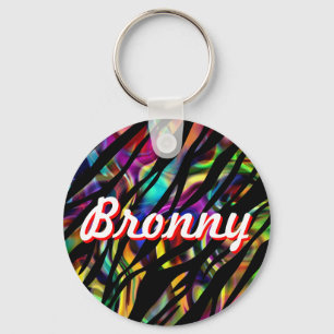Personalized Colourful Zebra Design Keychain