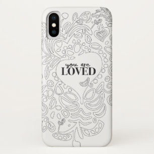 Personalized Colouring Page Inspired -You are Love iPhone X Case