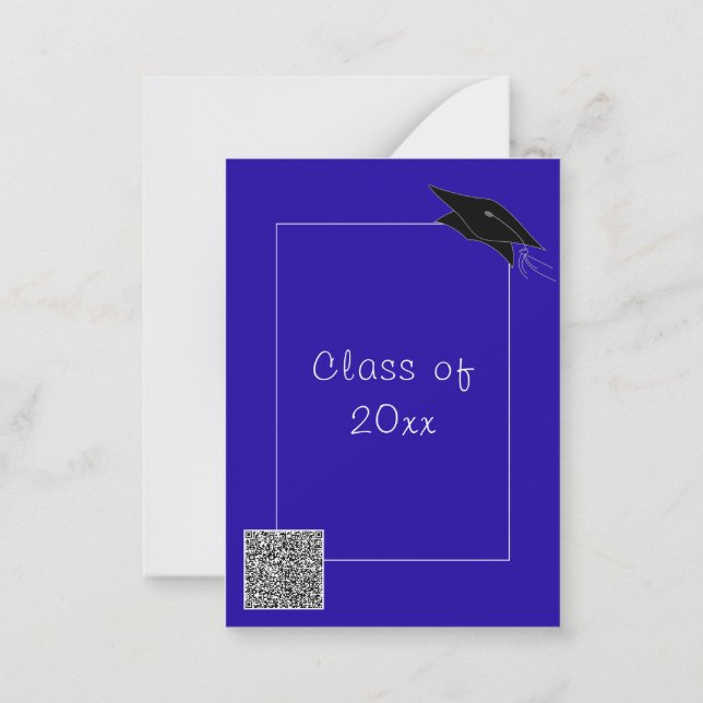 Personalized Colours QR Code Graduation Invitation (Back)