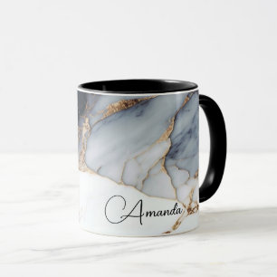 Personalized Combo Mug: Black, White, & Gold Mug