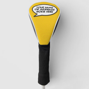 Personalized Comic Book Speech Bubble Golf Head Cover