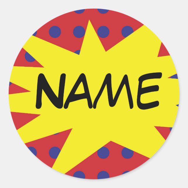 Personalized Comic Sticker (Front)