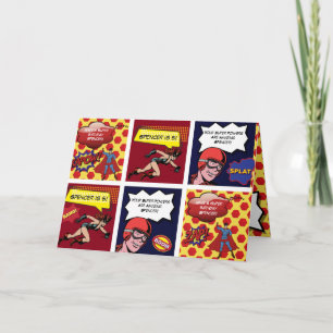 Personalized Comic Strip Birthday Card