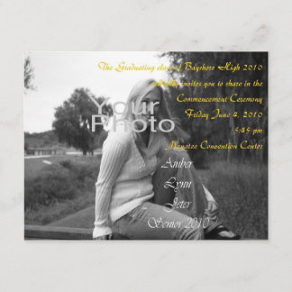 Personalized commencement graduation Invite