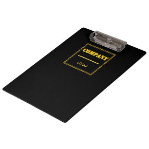 Personalized Company Black Modern Custom Business Clipboard