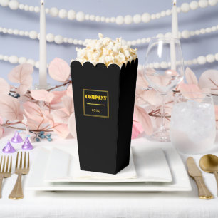 Personalized Company Black Modern Custom Business Favor Box