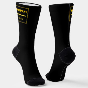 Personalized Company Black Modern Custom Business Socks