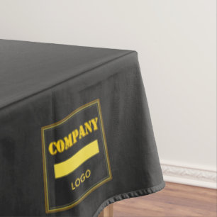 Personalized Company Black Modern Custom Business Tablecloth