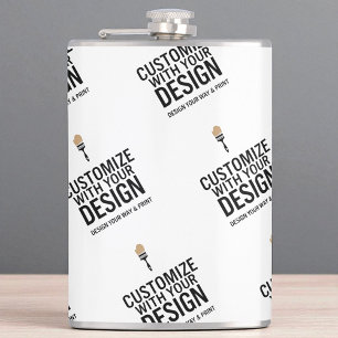 Personalized Company Branded Custom Minimalist  Hip Flask