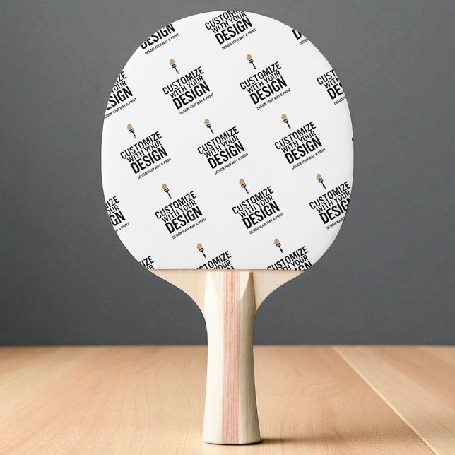Personalized Company Branded Custom Minimalist  Ping Pong Paddle (Creator Uploaded)