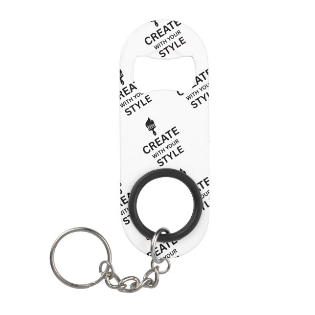 Personalized Company Branded Minimalist Keychain Bottle Opener (Front)