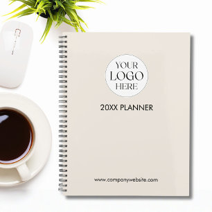 Personalized Company Business Logo Template Beige Planner