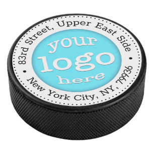Personalized Company Business Logo Website Address Hockey Puck