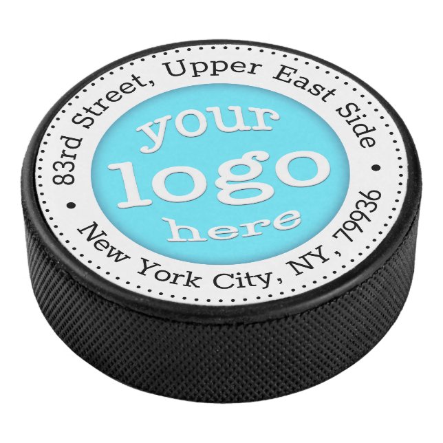 Personalized Company Business Logo Website Address Hockey Puck (3/4)