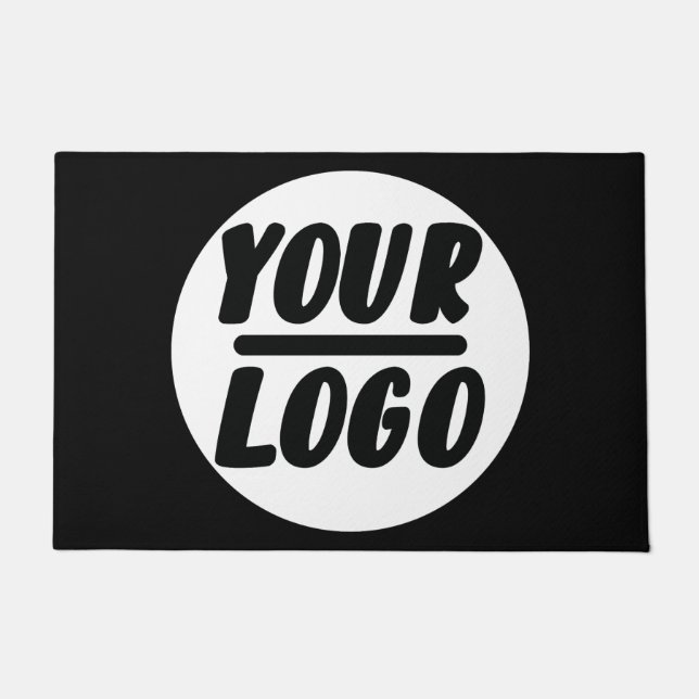 Personalized company business logo welcome elegant doormat (Front)