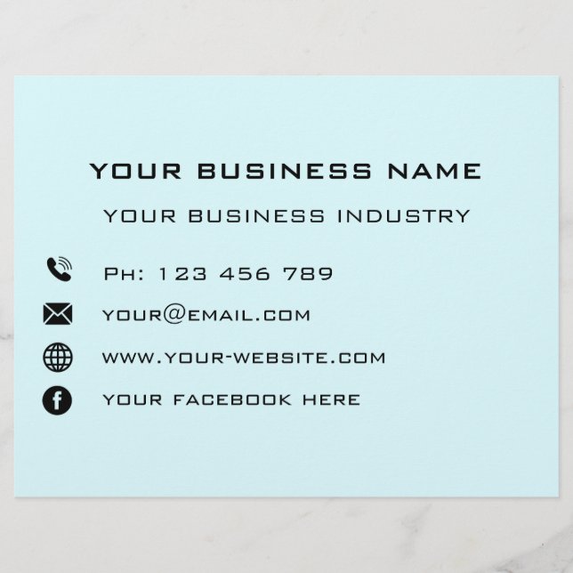 Personalized Company Info Business Promotion Flyer (Front)