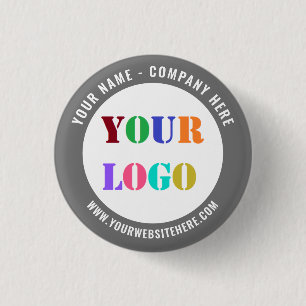 Personalized Company Logo and Text Button Example