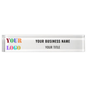 Personalized Company Logo Business Desk Name Plate