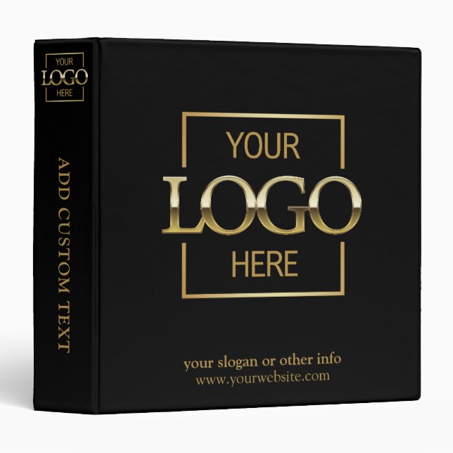 Personalized Company Logo Corporate Records Office Binder (Front/Spine)