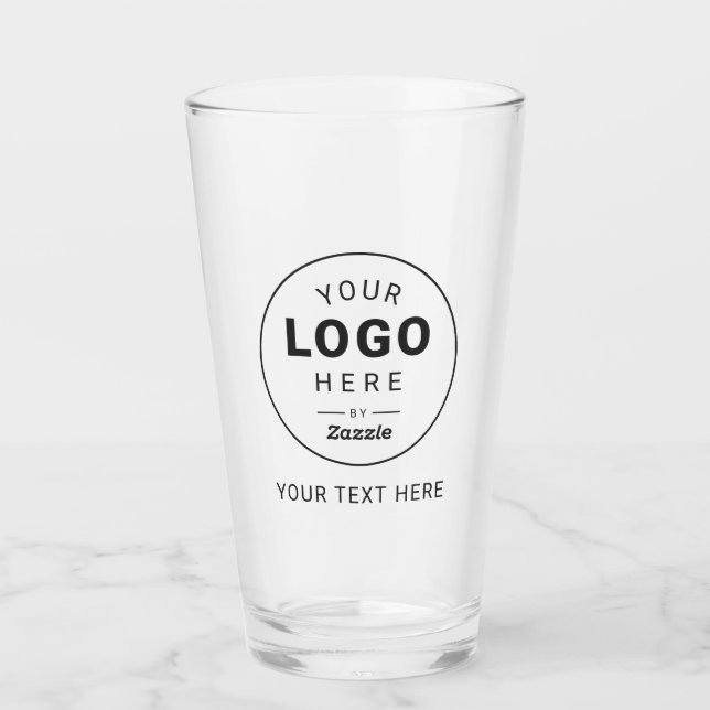 Personalized Company Logo Design Glass (Front)