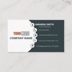 Personalized Company Logo Employee Modern Business Card