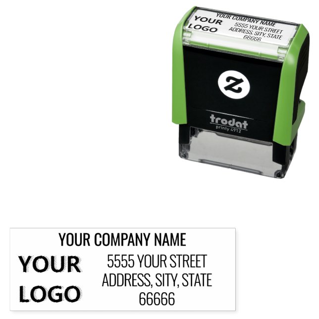 Personalized Company Logo Name Address Stamp (In Situ)