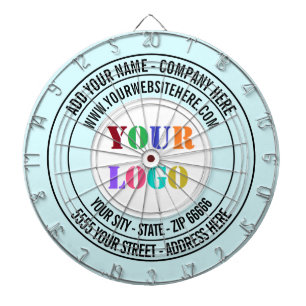 Personalized Company Logo Text Dart Board Template