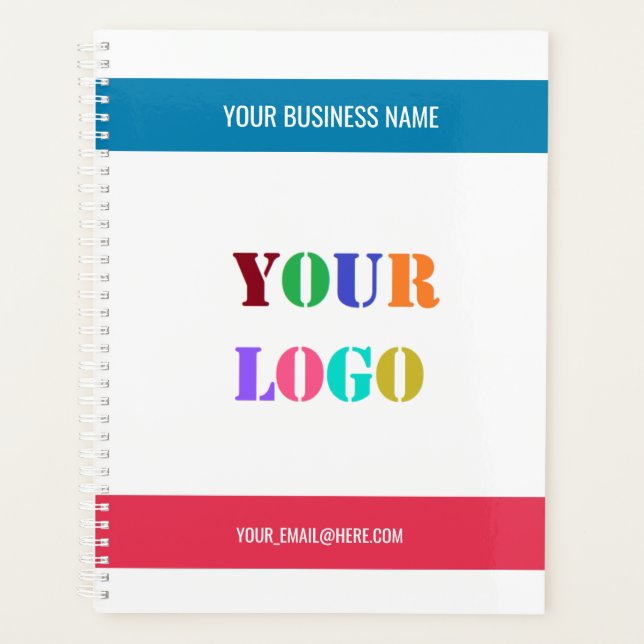 Personalized Company Logo Text Planner Your Colour (Front)