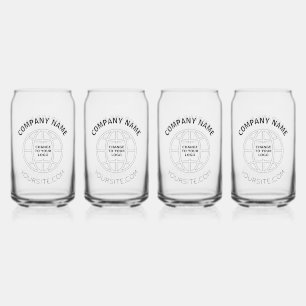 PERSONALIZED COMPANY LOGO WEB ADDRESS CAN GLASS