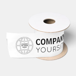PERSONALIZED COMPANY LOGO WEB ADDRESS SATIN RIBBON