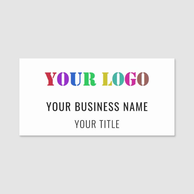 Personalized Company Logo Your Business Name Tag (Front)