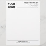 Personalized Company Office Letterhead with Logo<br><div class="desc">Simple Personalized Modern Design Your Business Office Letterhead with Logo - Add Your Logo - Image / Name - Company / Address - Contact Information - Resize and move or remove and add elements / image with customization tool. Choose your text colours / font / size ! Good Luck -...</div>